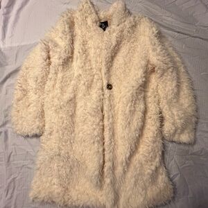 Art Class Ivory Teddy Jacket Cozy Faux Fur